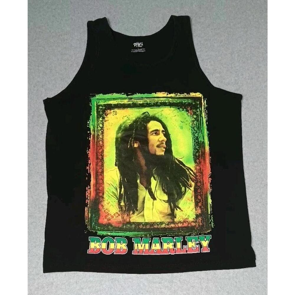 Shaka Wear Bob Marley Tank Top Mens Size Large Black Reggae Legend Music